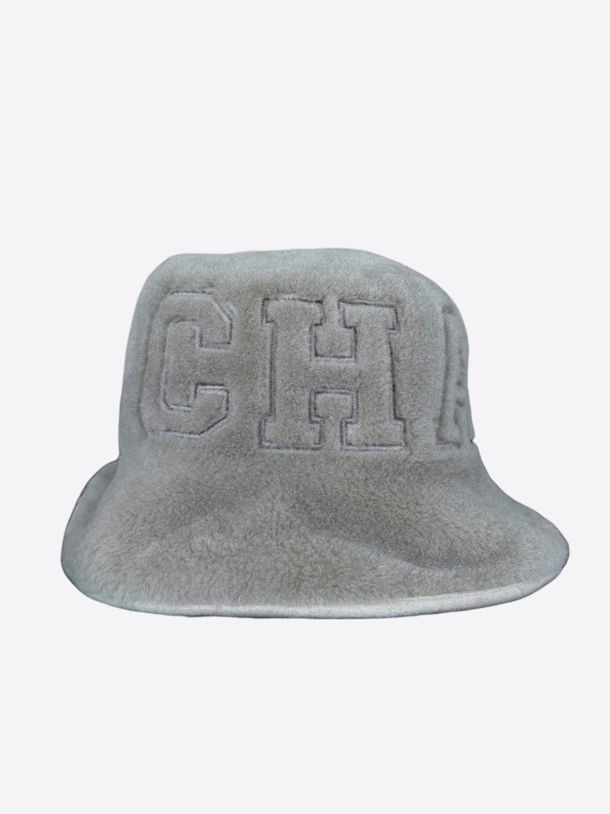 Chanel Grey Reversible Shearling Bucket Hat