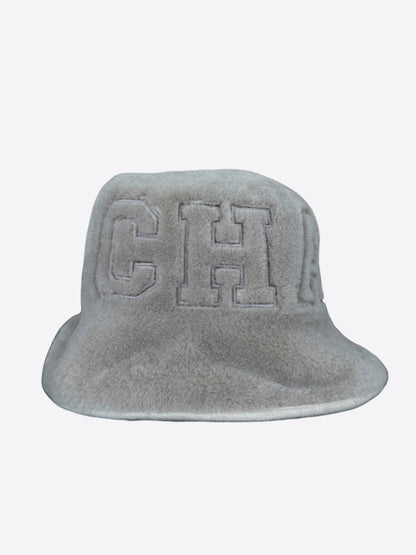Chanel Grey Reversible Shearling Bucket Hat