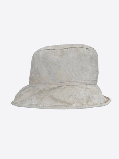 Chanel Grey Reversible Shearling Bucket Hat