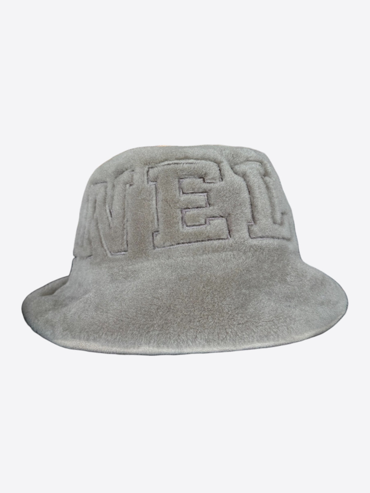 Chanel Grey Reversible Shearling Bucket Hat
