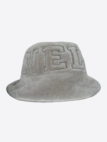 Chanel Grey Reversible Shearling Bucket Hat