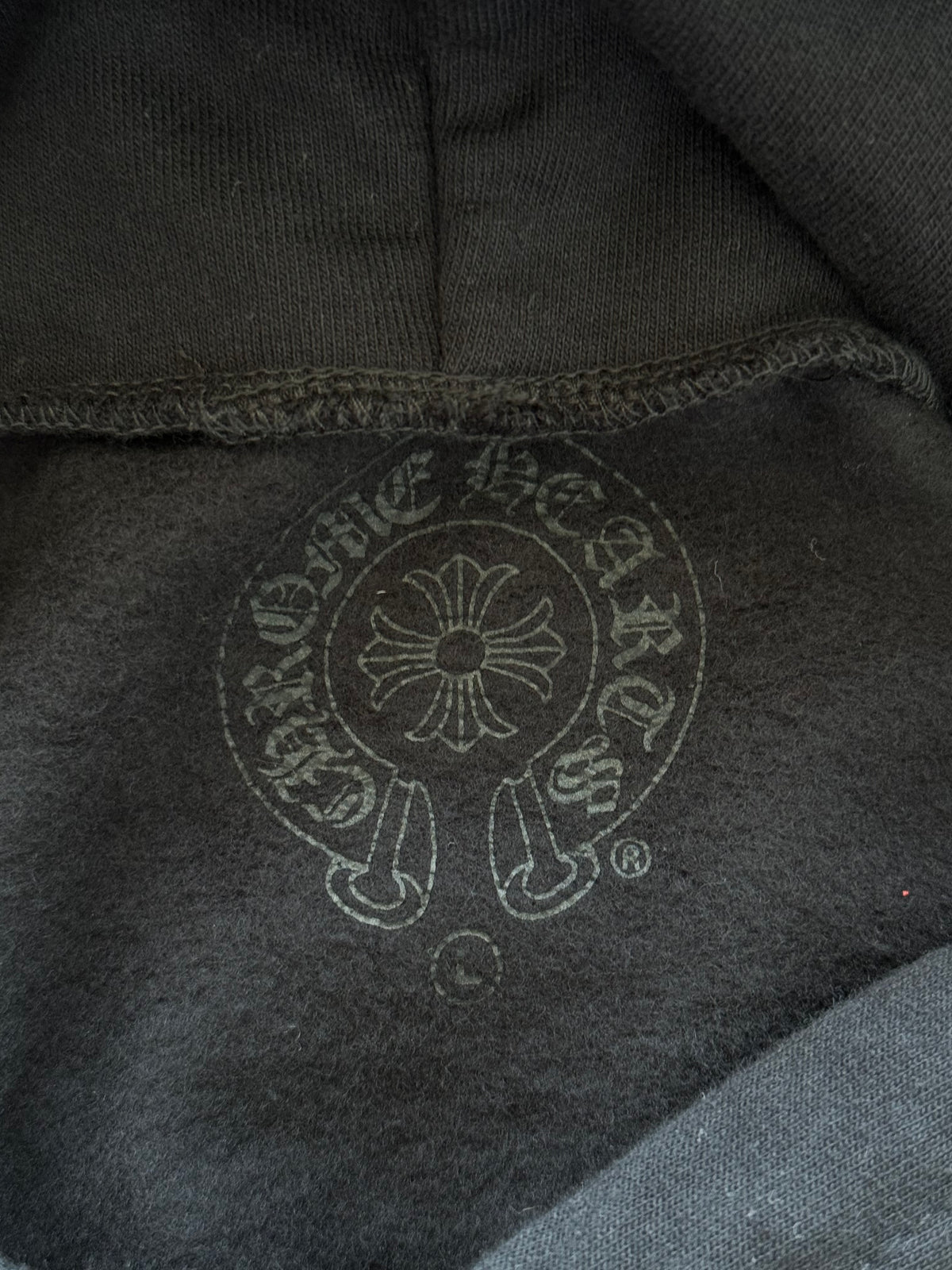 Chrome Hearts Black & White Horseshoe Chomper Logo Hoodie