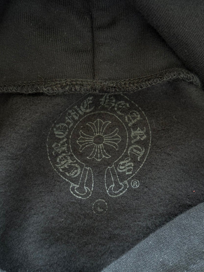 Chrome Hearts Black & White Horseshoe Chomper Logo Hoodie