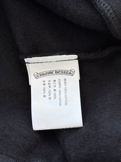 Chrome Hearts Black & White Horseshoe Chomper Logo Hoodie