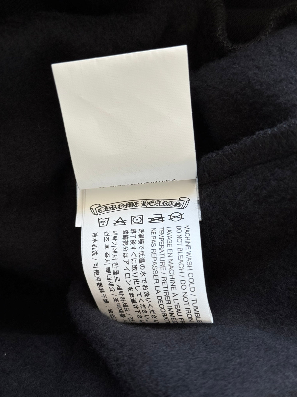 Chrome Hearts Black & White Horseshoe Chomper Logo Hoodie
