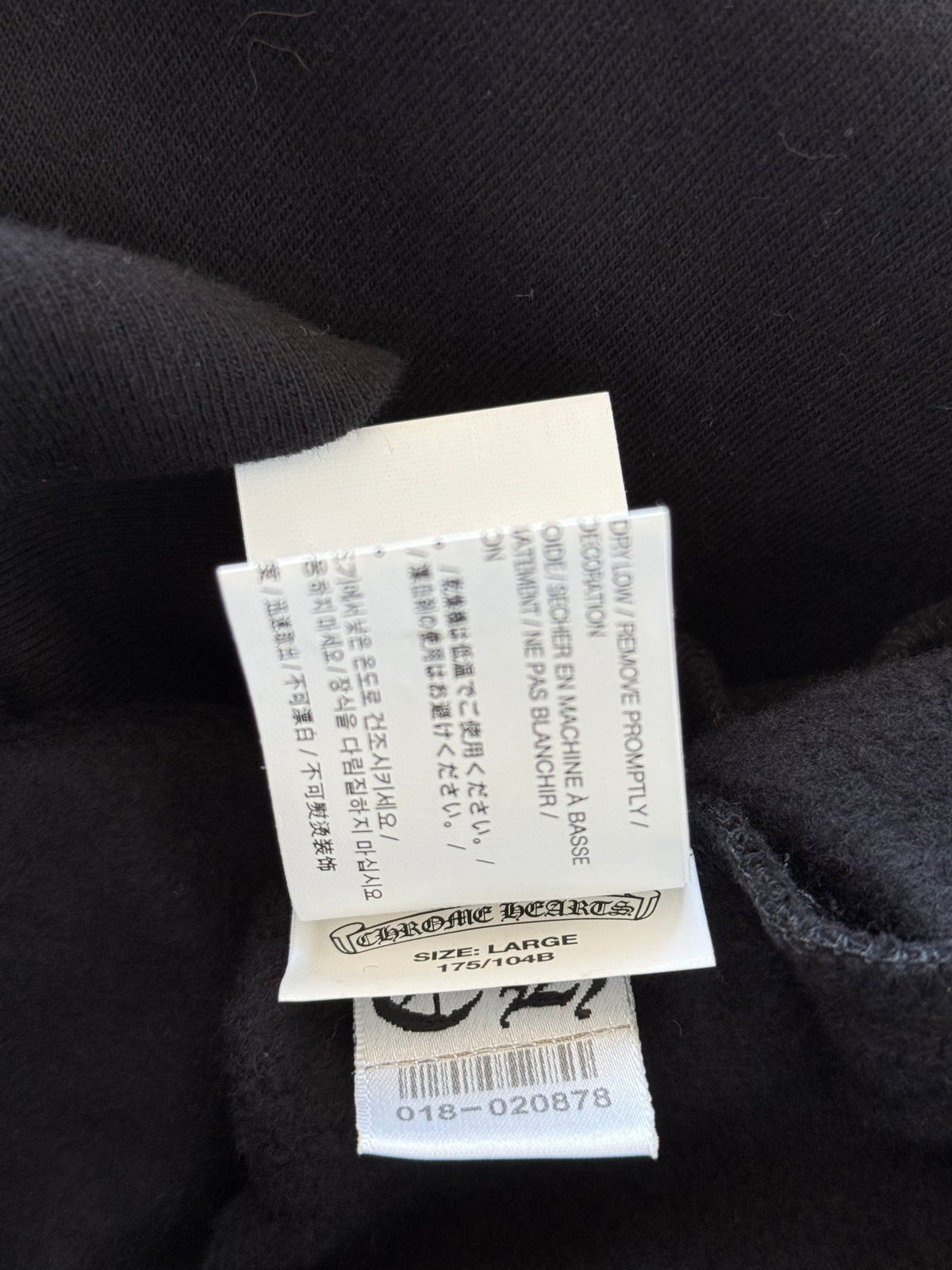Chrome Hearts Black & White Horseshoe Chomper Logo Hoodie
