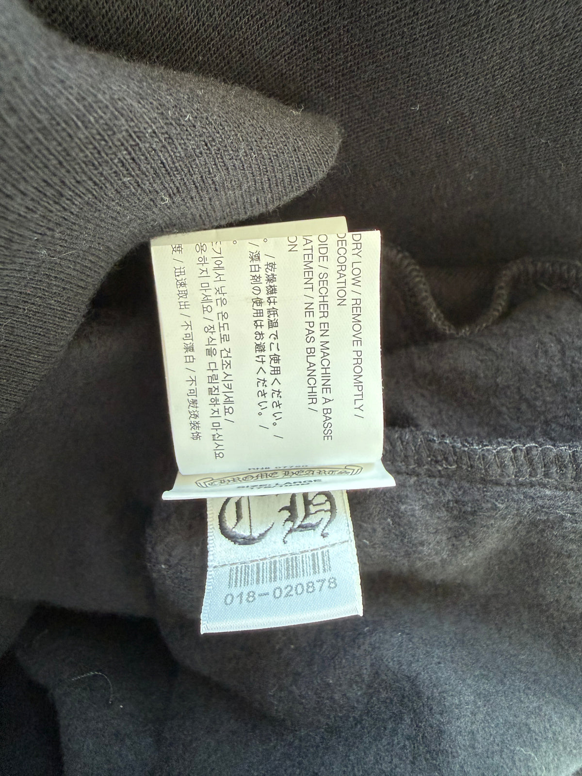 Chrome Hearts Black & White Horseshoe Chomper Logo Hoodie