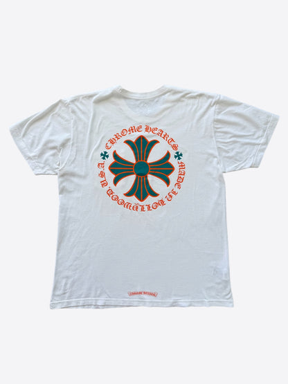 Chrome Hearts White, Orange & Green Miami Exclusive T-Shirt