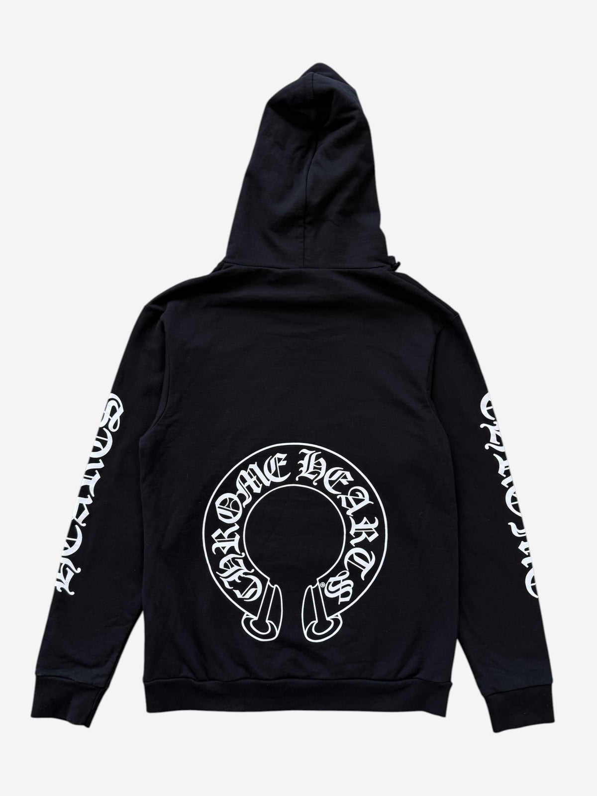 Chrome Hearts Black & White Horseshoe Chomper Logo Hoodie