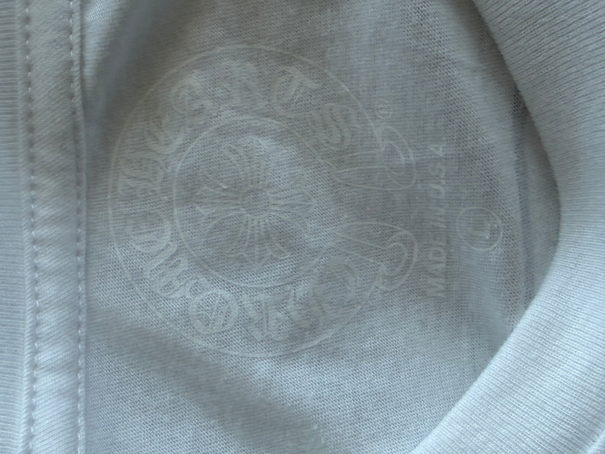 Chrome Hearts White & Black Horseshoe Logo T-Shirt