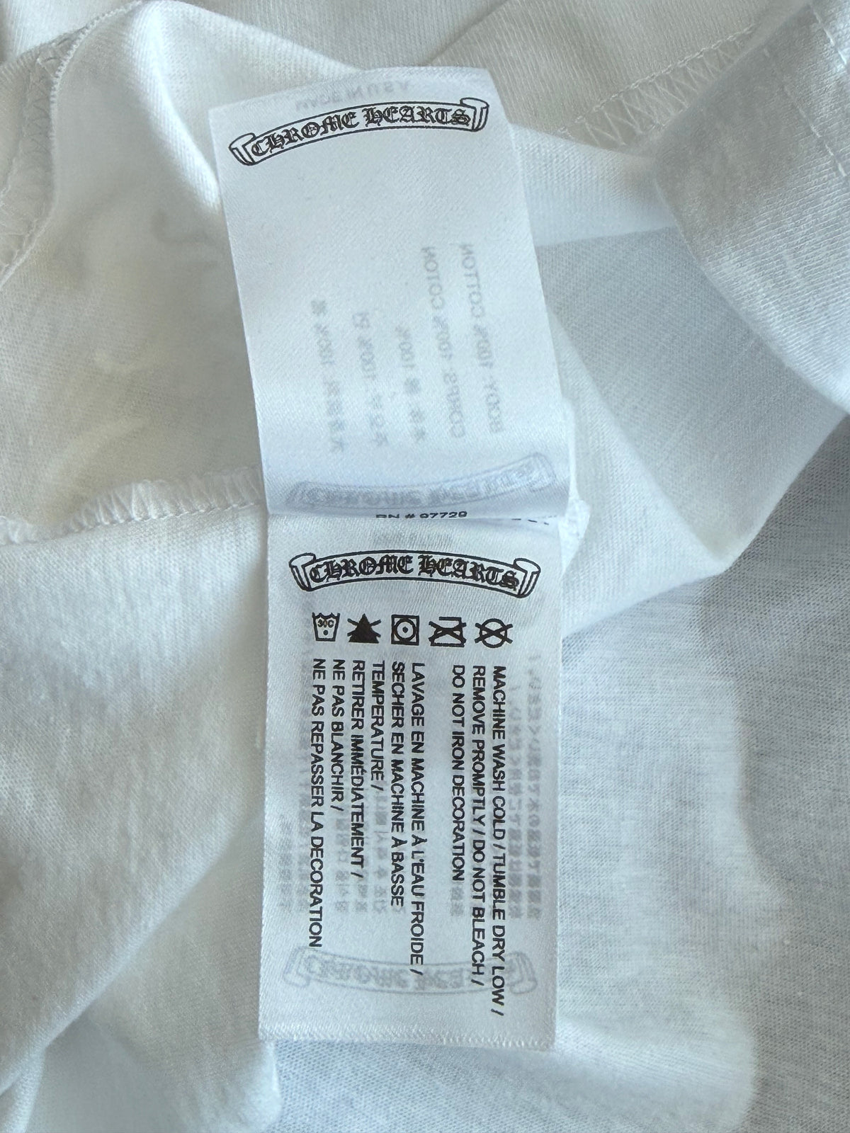 Chrome Hearts White & Black Horseshoe Logo T-Shirt
