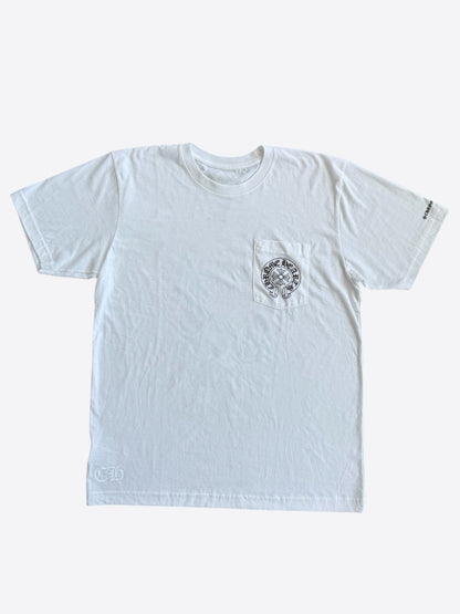 Chrome Hearts White & Black Horseshoe Logo T-Shirt