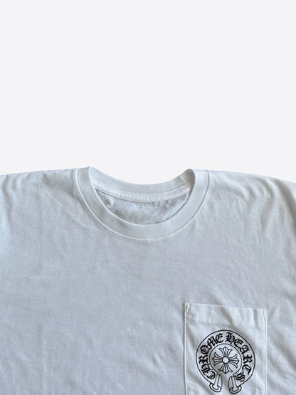 Chrome Hearts White & Black Horseshoe Logo T-Shirt