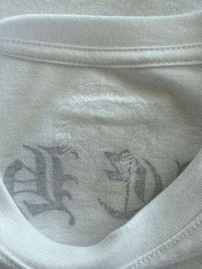 Chrome Hearts White & Black Scroll Logo T-Shirt