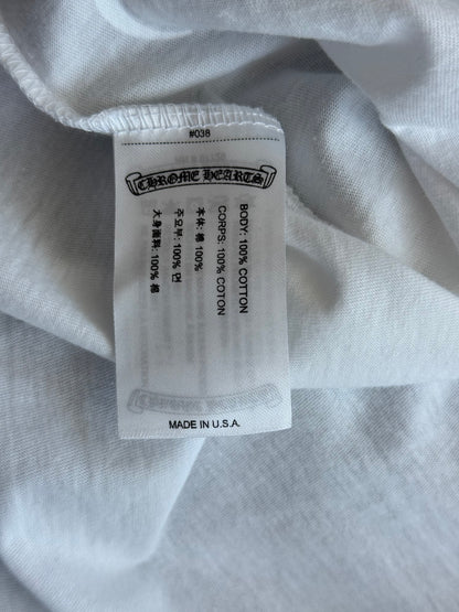 Chrome Hearts White & Black Scroll Logo T-Shirt