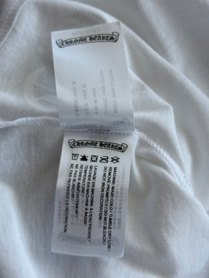 Chrome Hearts White & Black Scroll Logo T-Shirt