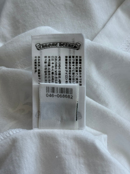 Chrome Hearts White & Black Scroll Logo T-Shirt