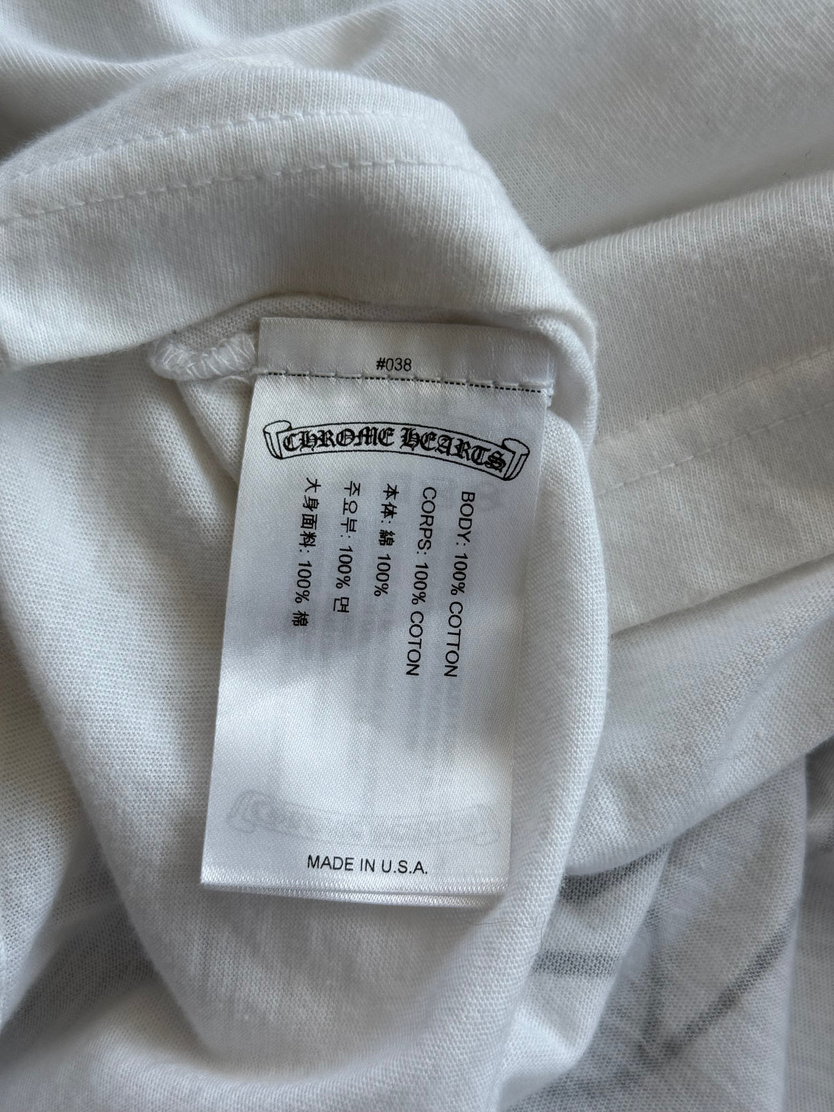 Chrome Hearts White & Black Horseshoe Logo Longsleeve T-Shirt