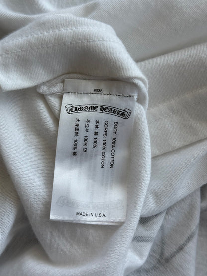 Chrome Hearts White & Black Horseshoe Logo Longsleeve T-Shirt