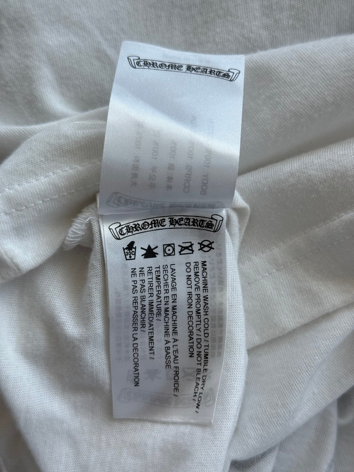 Chrome Hearts White & Black Horseshoe Logo Longsleeve T-Shirt