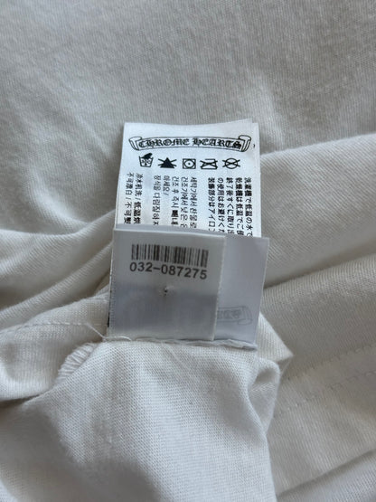 Chrome Hearts White & Black Horseshoe Logo Longsleeve T-Shirt
