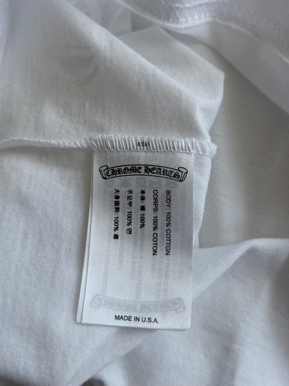 Chrome Hearts White & Black Scroll Logo T-Shirt