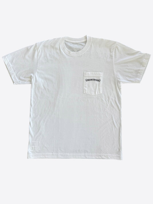 Chrome Hearts White & Black Scroll Logo T-Shirt