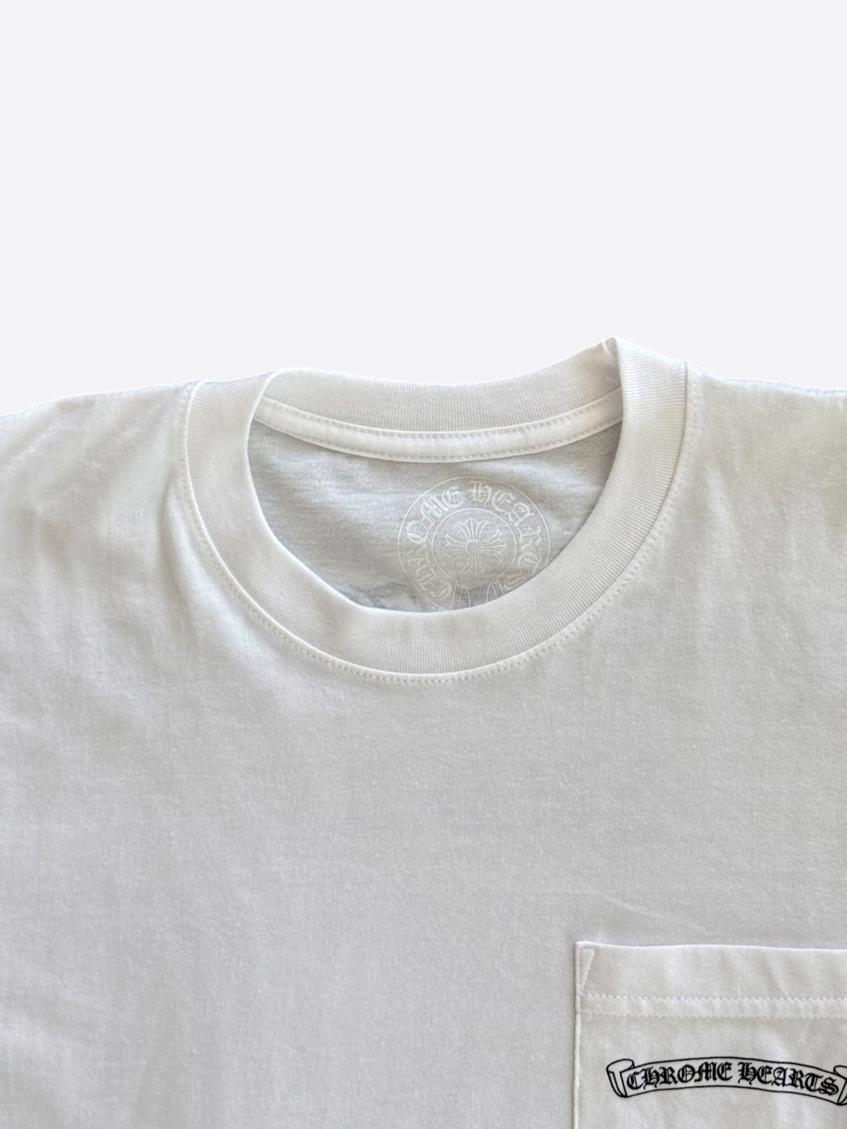 Chrome Hearts White & Black Scroll Logo T-Shirt