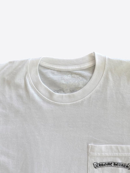 Chrome Hearts White & Black Scroll Logo T-Shirt