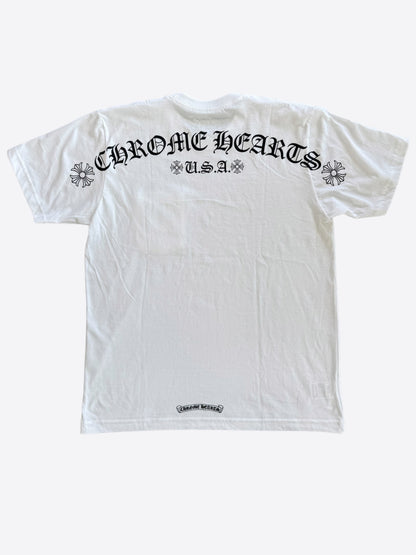 Chrome Hearts White & Black Scroll Logo T-Shirt