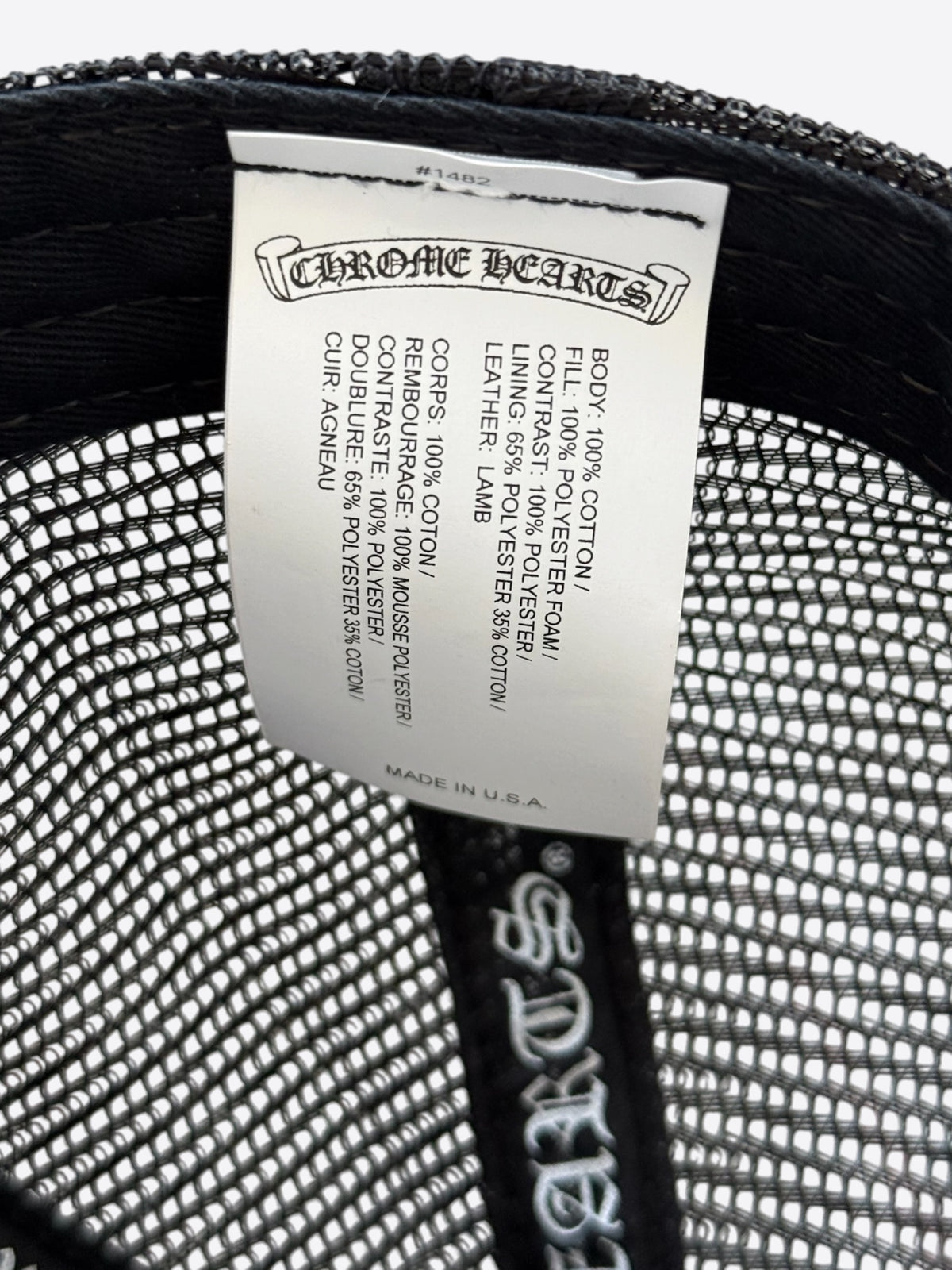 Chrome Hearts Black F*** Patch Trucker Hat