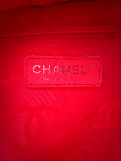 Chanel White & Black Quilted Ligne Cambon Tote Bag