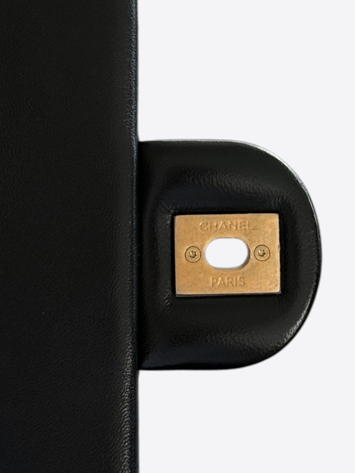 Chanel Black Lambskin Quilted Mini Pearl Flap Bag