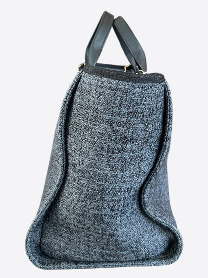 Chanel Grey & Black Deauville Denim Tote