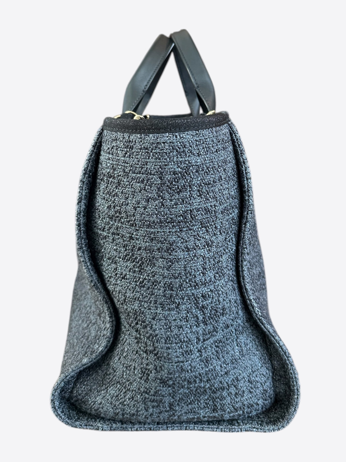 Chanel Grey & Black Deauville Denim Tote