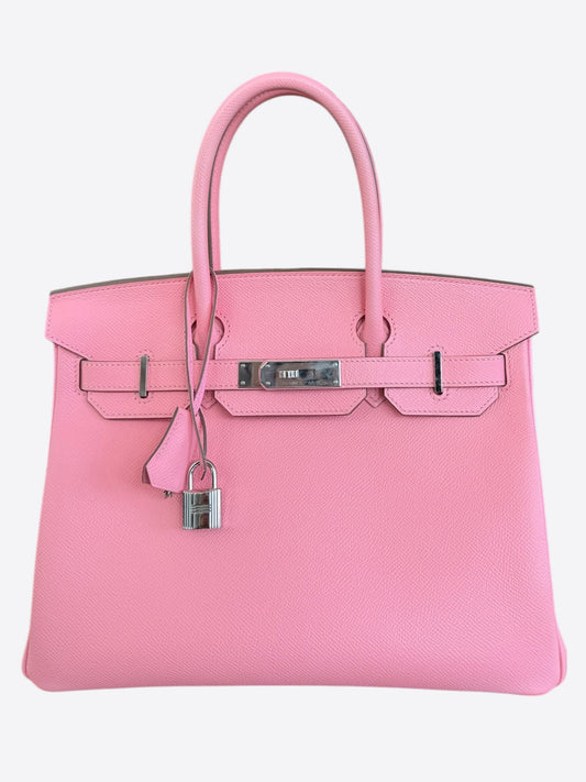Hermes Bubblegum Pink Epsom & Palladium Hardware Birkin 30
