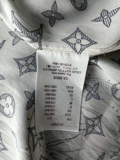 Louis Vuitton Chapman Brothers Cream Monogram Silk Shirt