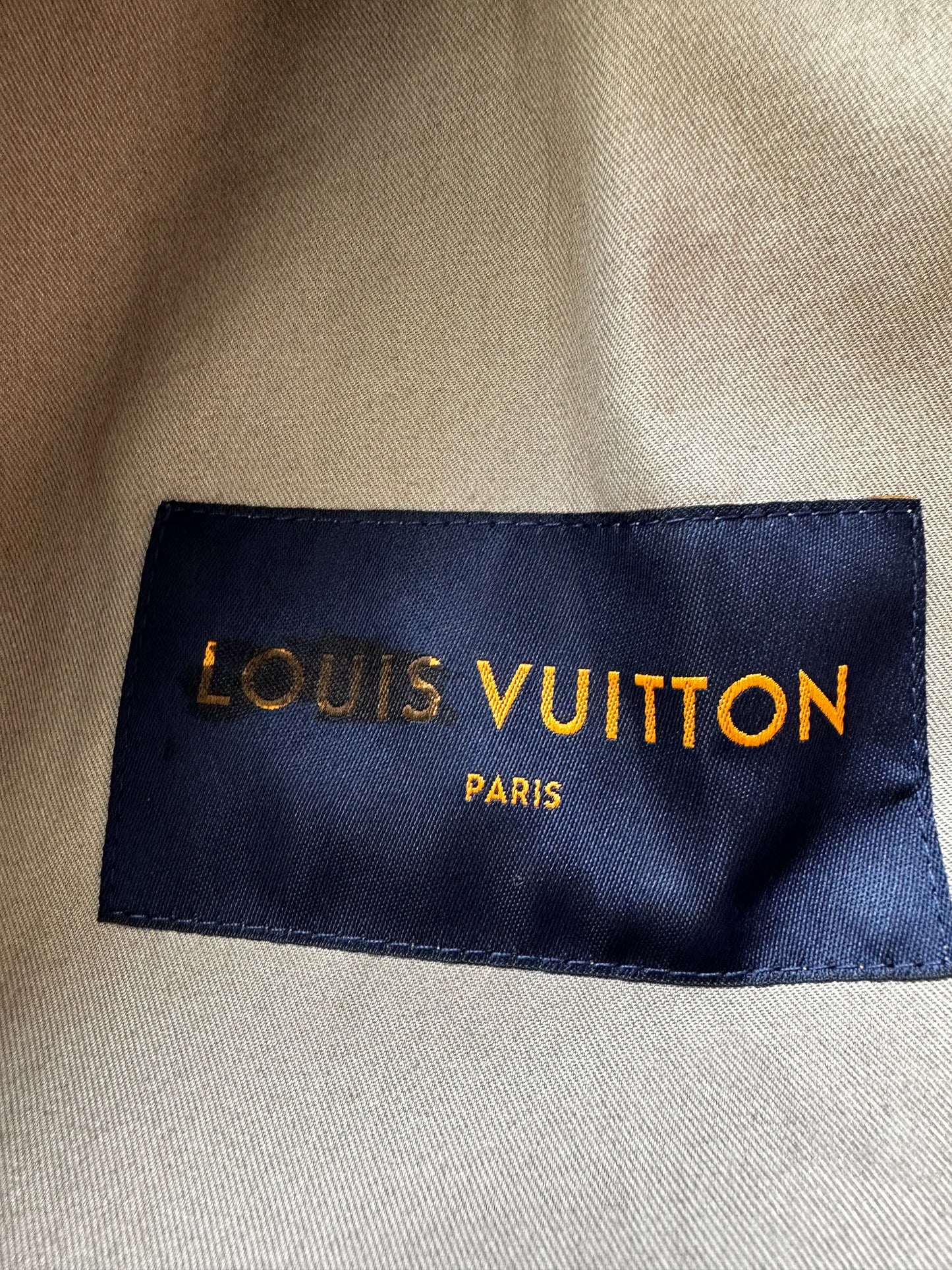 Louis Vuitton Beige Flower Embroidered Trench Jacket