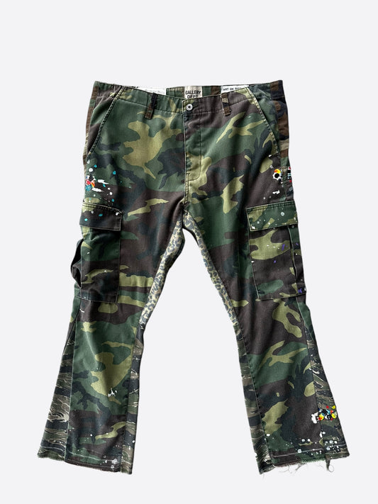 Gallery Dept Camouflage Paint Splatter Flare Cargo Pants