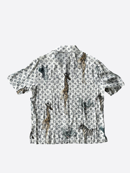 Louis Vuitton Chapman Brothers Cream Monogram Silk Shirt