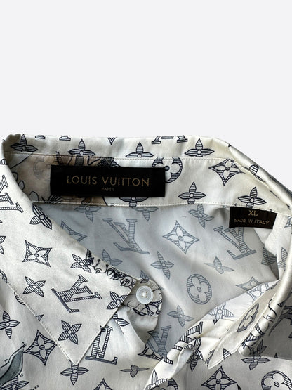 Louis Vuitton Chapman Brothers Cream Monogram Silk Shirt