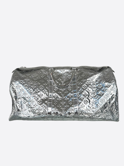 Louis Vuitton Silver Mirror Monogram Keepall 50