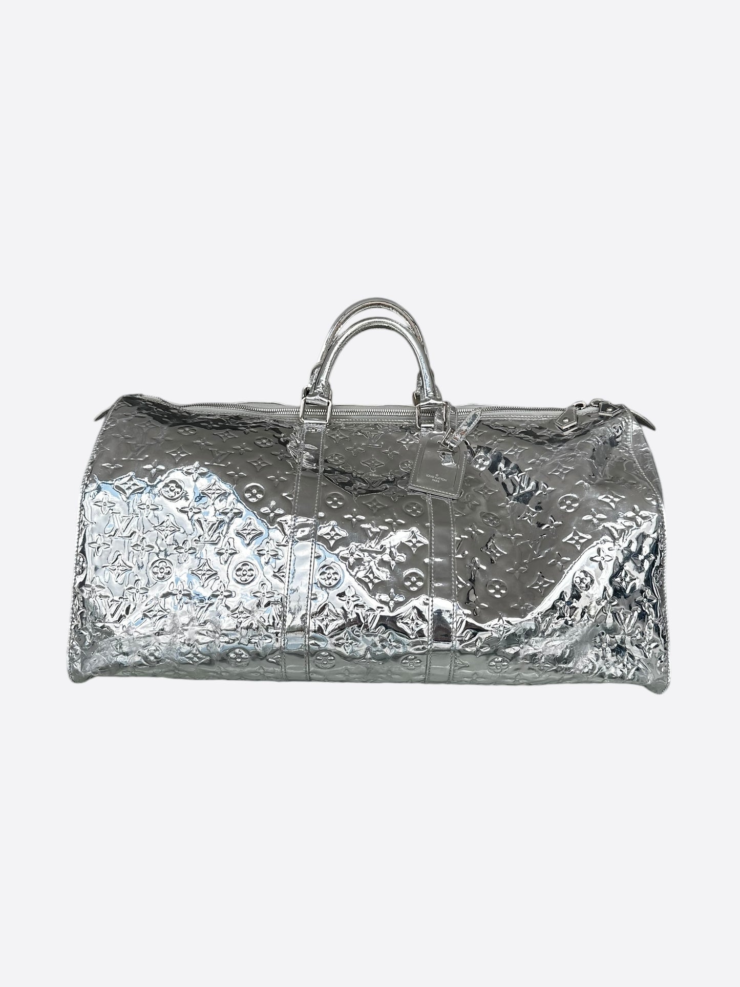 Louis Vuitton Silver Mirror Monogram Keepall 50