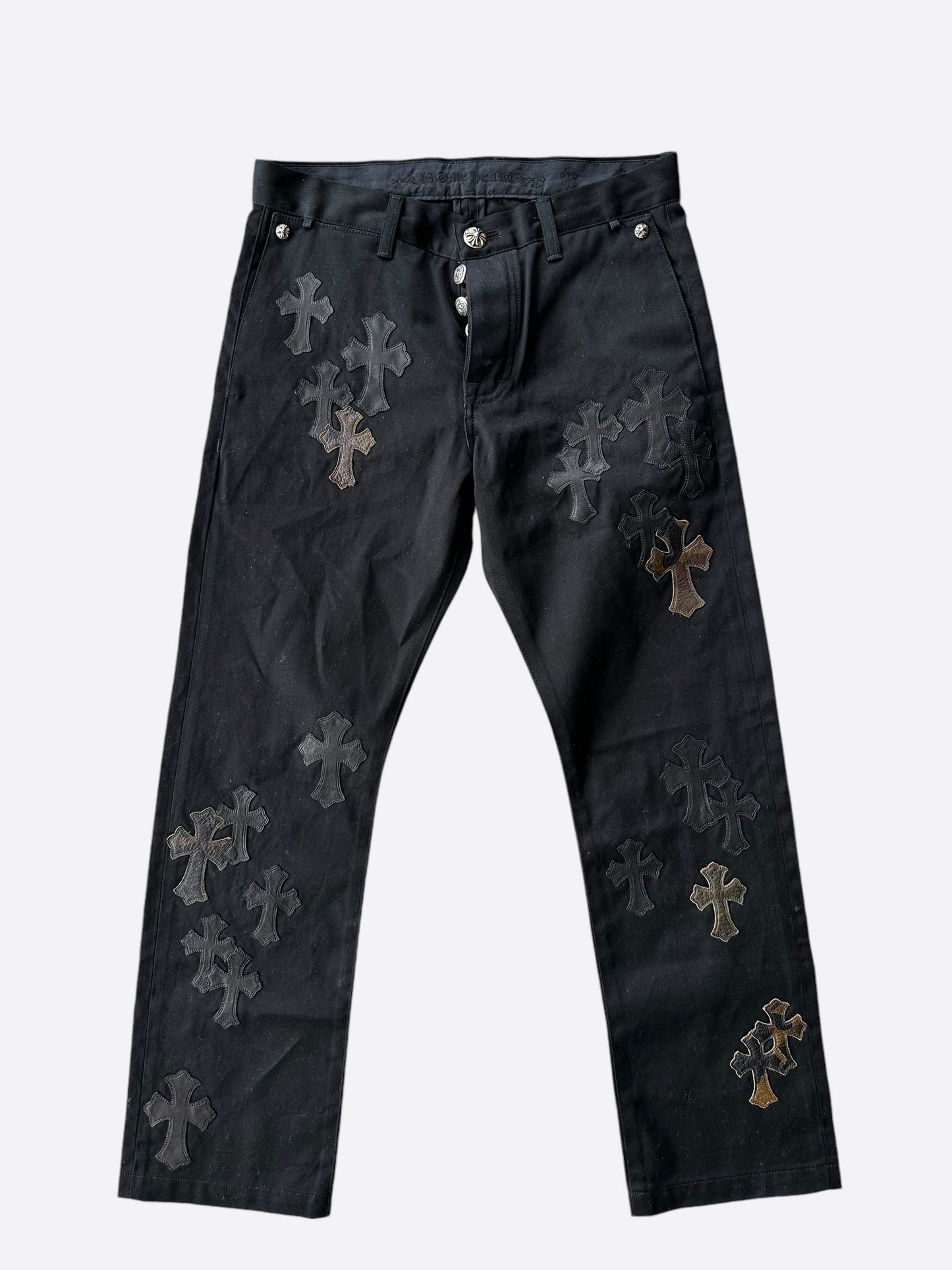 Chrome Hearts Black Camouflage Cross Patch Chino pants