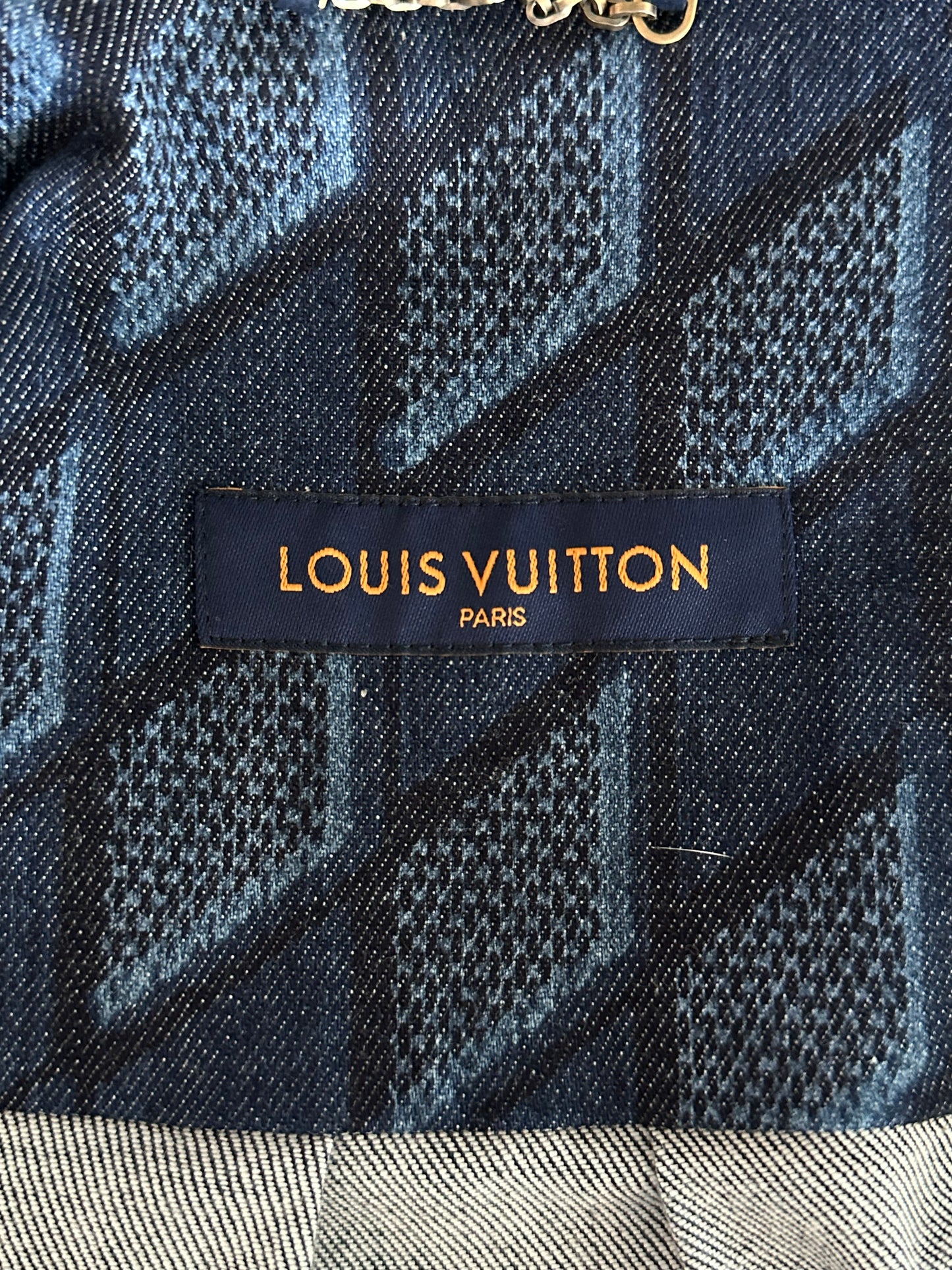 Louis Vuitton Blue Checkered Short Sleeve Button Up Shirt