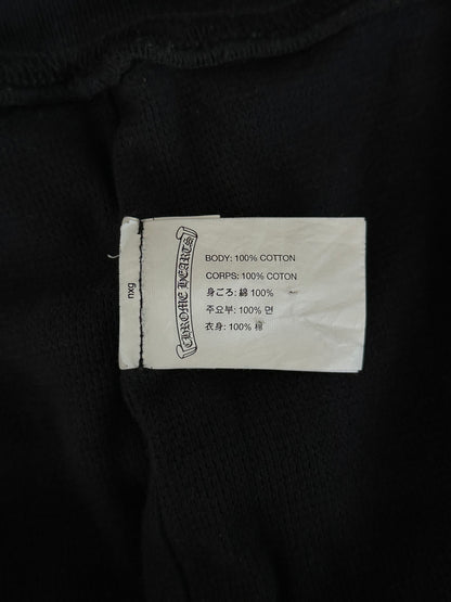 Chrome Hearts Black & White Script Logo Thermal Zip Up Hoodie