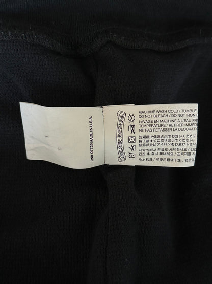 Chrome Hearts Black & White Script Logo Thermal Zip Up Hoodie