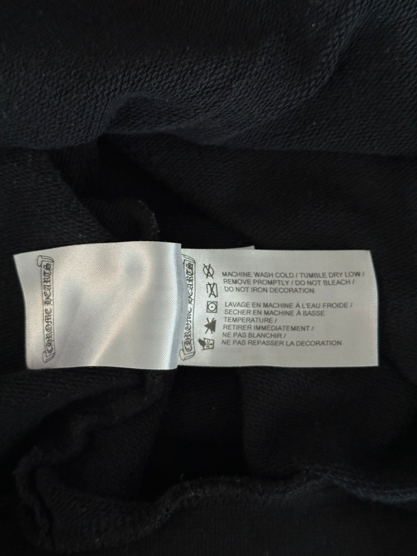 Chrome Hearts Black & White Cross Jacquard Horseshoe Logo Hoodie