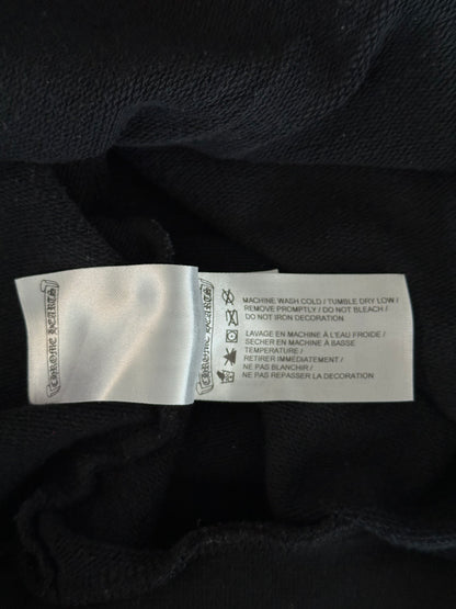 Chrome Hearts Black & White Cross Jacquard Horseshoe Logo Hoodie