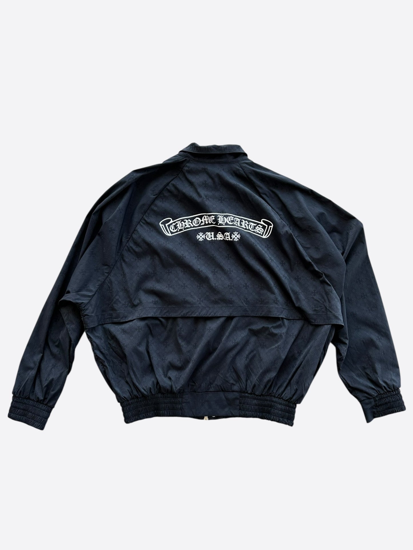 Chrome Hearts Black Cross Jacquard Match Point Windbreaker